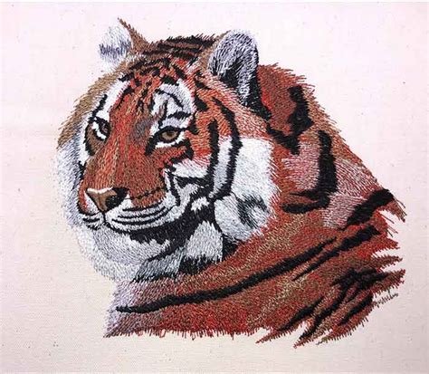 Embroidery Design Tiger Head 3 Sizes
