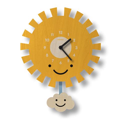 Sun Pendulum Clock Popclox Wall Clocks For Kids