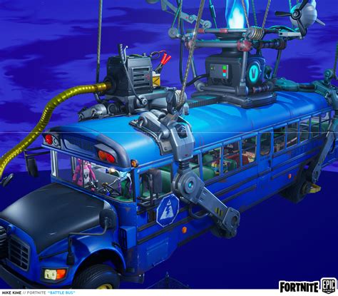 Battle royale that transports players to the island at the beginning of every game. Mike Kime - Fortnite - Battle Bus