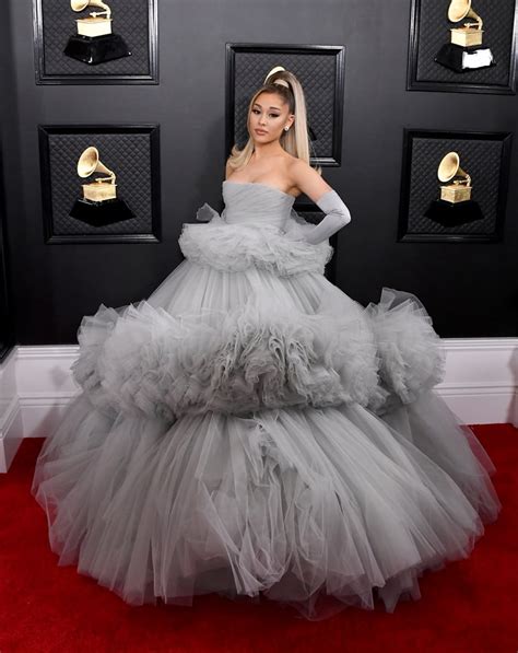Ariana Grandes Dress At The 2020 Grammy Awards Popsugar Fashion Photo 5