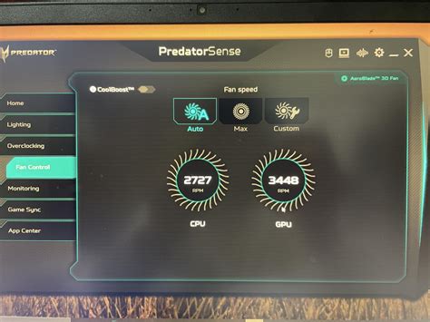 Acer Predator Helios 300 Fans Speed On Idle Quite High Any Solution