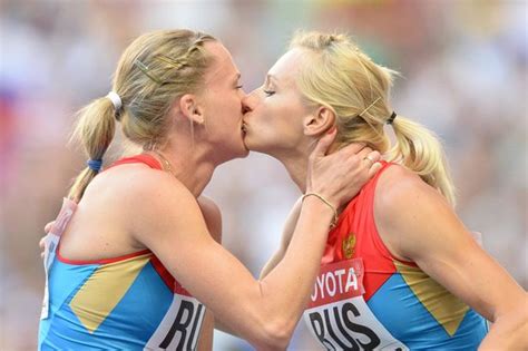 russian athlete denies kissing teammate on lips was political whoever fantasises about that is