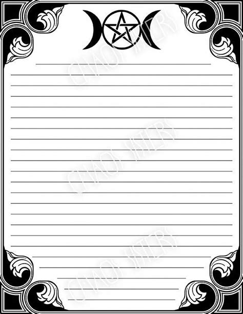 free printable book of shadows pages printable templates