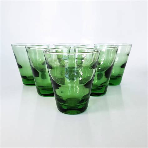 Vintage Green Libbey Glasses Libbey Glassware Libbey Glass Etsy