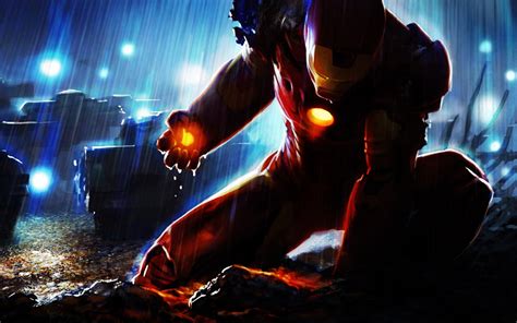 Cool Iron Man Wallpaper With Battle Background Allpicts