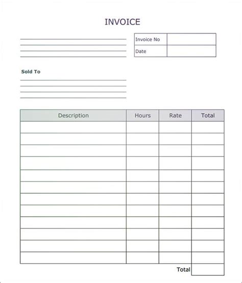 Blank Invoice Template Mt Home Arts Electronic Receipt Template Word