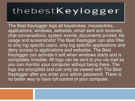 Ppt Keylogger Powerpoint Presentation Free Download Id4725221