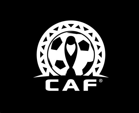 Champions Ligue Caf Logo White Symbol Football African Abstract Design