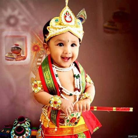 Cute baby in lord krishna ,, getup | Baby krishna, Krishna janmashtami 