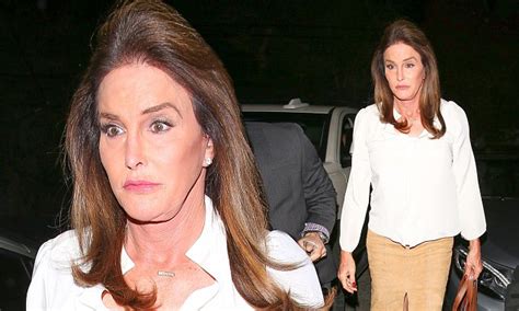 caitlyn jenner wears blouse and high slit skirt as she visits la nightspot daily mail online