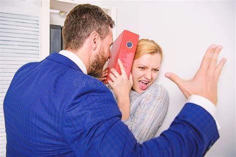 Sexual Harassment In Workplace Me Too Social Movement Mad At Colleague Stock Image Image Of