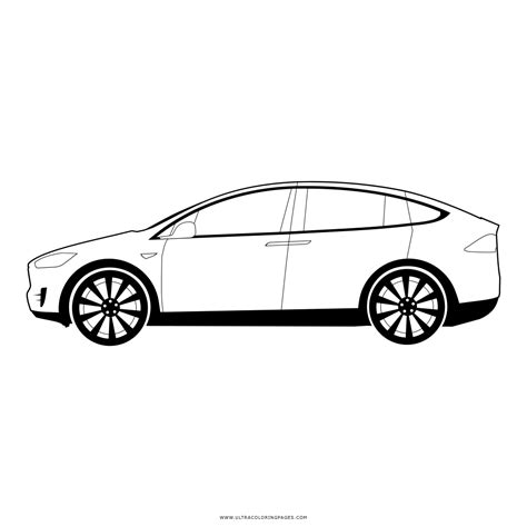Dibujo De Modelo Tesla X Para Colorear Ultra Coloring Pages