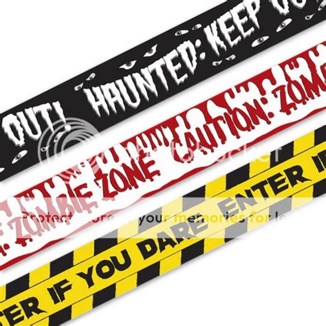 30ft Assorted Halloween Mixed Warning Party Fright Tape Decoration Ps