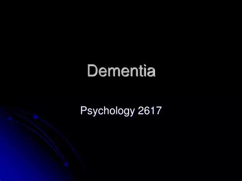 Ppt Dementia Powerpoint Presentation Free Download Id2943165