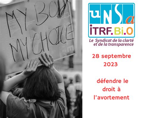 28 Septembre 2023 Defendre Le Droit A Lavortement Unsa Itrf Bi O Le
