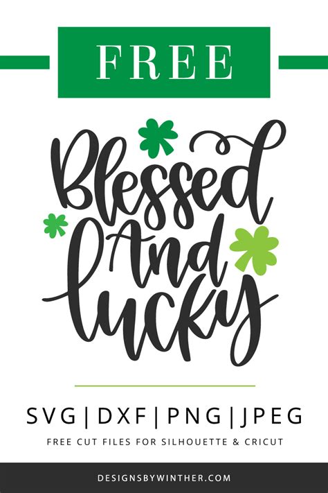 Free Lucky and blessed SVG DXF PNG & JPEG | St. patrick's ...
