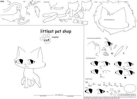 Lps Cat Creator Safe For Paint Easy To Print By Ranbowfut On Deviantart