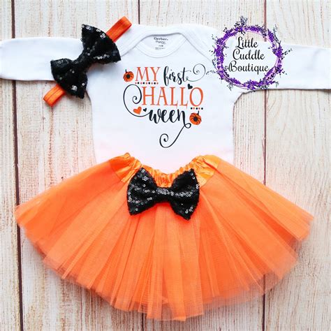 My First Halloween Baby Tutu Outfit Little Cuddle Boutique Baby
