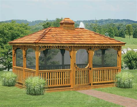 Treated Pine Single Roof Rectangle Gazebos Gazebos By Style