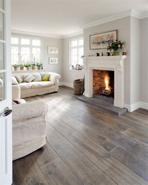 Sunbleached Driftwood Grey Floor Reclaimed Farm House Living Room