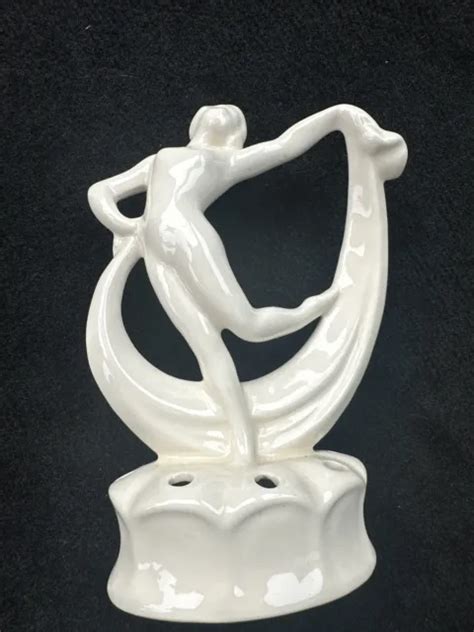 VINTAGE ART DECO Nude Woman Dancing Figure Ceramic 17 00 PicClick