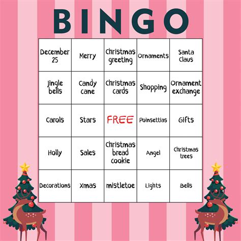 holiday bingo cards printable