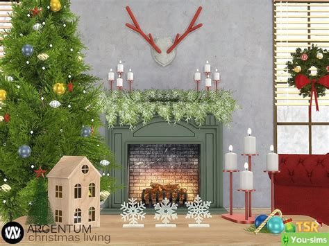 Скачать Сет Argentum Christmas от Wondymoon к Sims 4 You Sims