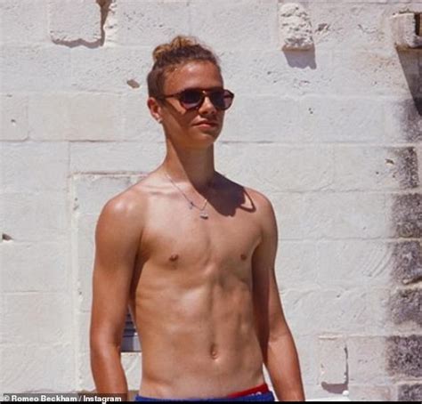 Romeo Beckham Is The Image Of His Dad In Shirtless Instagram Snap