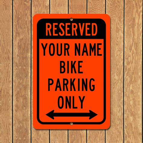 Traffic Signs Personalized Reserved Bike Motorcycle Parking Only