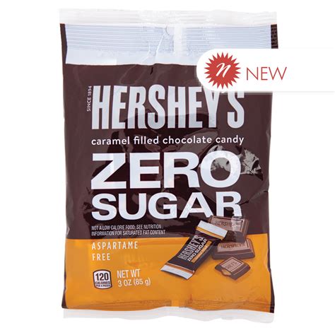 Hersheys Zero Sugar Chocolate With Caramel 3 Oz Peg Bag