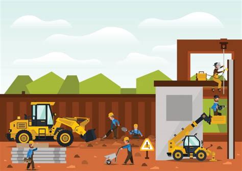 Construction Site Illustrations Royalty Free Vector Graphics And Clip