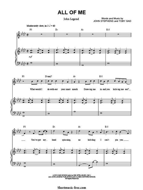 Being shorter and placed in an upper rank or manual. All Of Me Sheet Music John Legend | Sheet music, Sheet music pdf, Piano sheet music