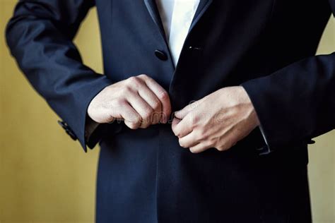 Businessman Wears A Jacket Sharp Dressed Fashionist Wearing Jacket