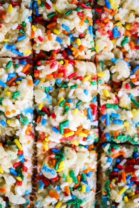 Perfect Rice Krispie Treats Recipe With Sprinkles Run To The Table