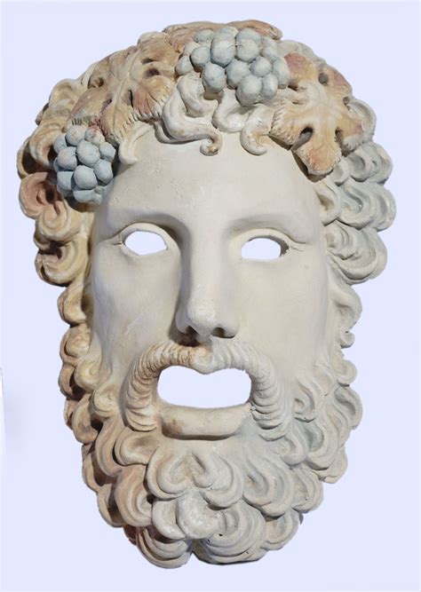 Dionysus Greek Plaster Mask Ancient Greek Art Ancient Greek Theatre