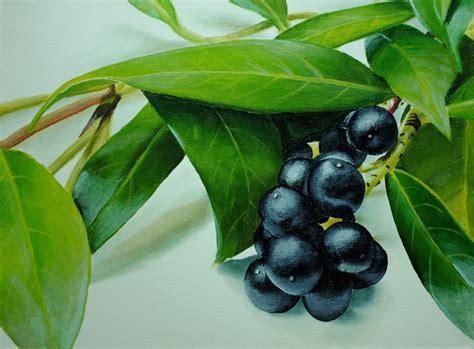 How To Paint Berries And Leaves In Acrylic — Online Art Lessons