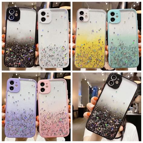 Luxury Bling Foil Glitter Hard Pc Tpu Glitter Phone Case 15 Plus1413