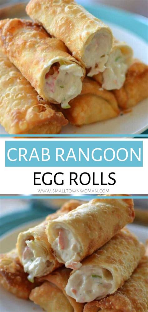 Crab Rangoon Egg Rolls Recipe Crab Recipes Crab Rangoon Egg Rolls