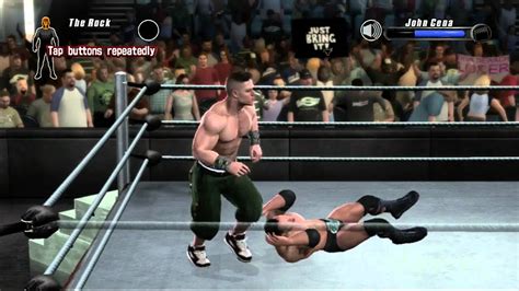 Smackdown The Rock Vs John Cena - Smackdown vs Raw 2008 - The Rock vs John Cena - YouTube
