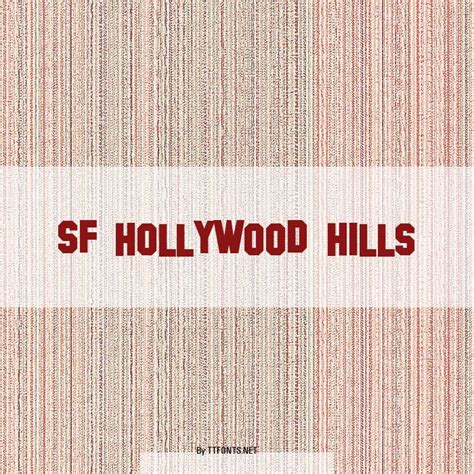 Sf Hollywood Hills Bold Truetype Font