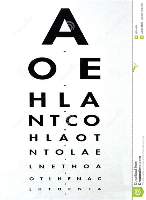 Eye Examination Snellen Chart Royalty Free Stock Photos Image 38769328