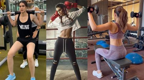 Kriti Sanon Hot Full Body Workout Actress Kriti Sanon Fitness Routine Gym Yoga Excercise