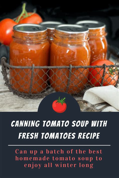 Canning Tomato Soup With Fresh Tomatoes Recipe Recipe Canning