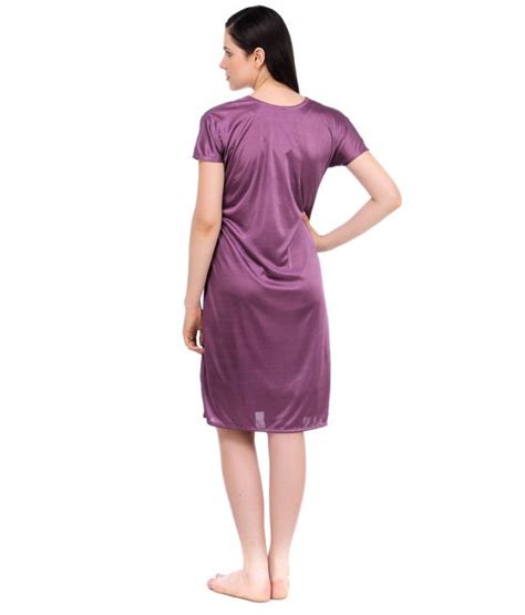 Buy Fasense Satin Nighty And Night Gowns Purple Online At Best Prices In India Snapdeal