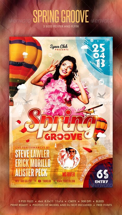Spring Groove Poster And Flyer Print Templates Graphicriver