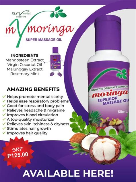 Mymoringa Super Massage Oil Organic Massage Gel And Luyang Dilaw Oil
