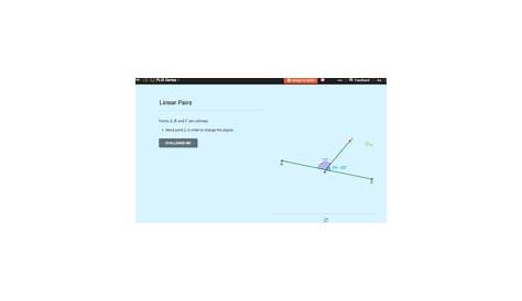 Linear Pairs Interactive for 7th - 10th Grade | Lesson Planet