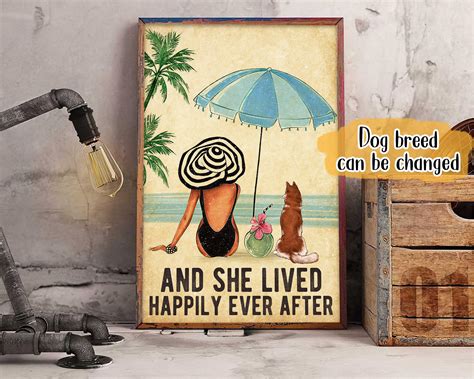 Customized And She Lived Happily Ever After Poster Vintage Etsy