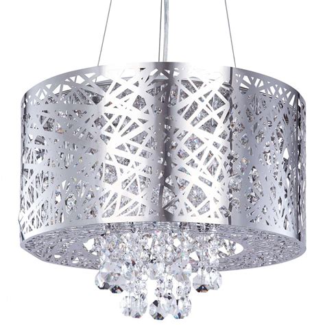 Wall lighting, lamps, and ceiling lighting, including drum ceiling fixtures. Pendant Ceiling Light Ashley - Dual Mount Chrome Drum with ...