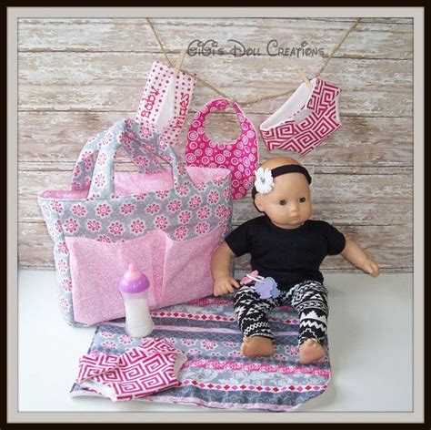 Doll Diaper Bag Set For Bitty Baby Or Other 15 Inch Dolls Diaper Bag